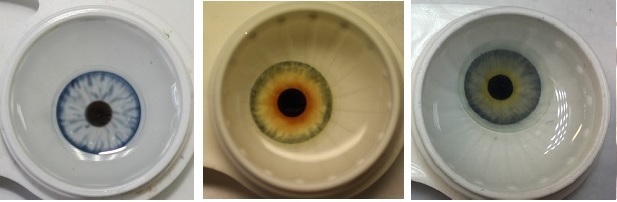 Individual coloring of contact lenses.